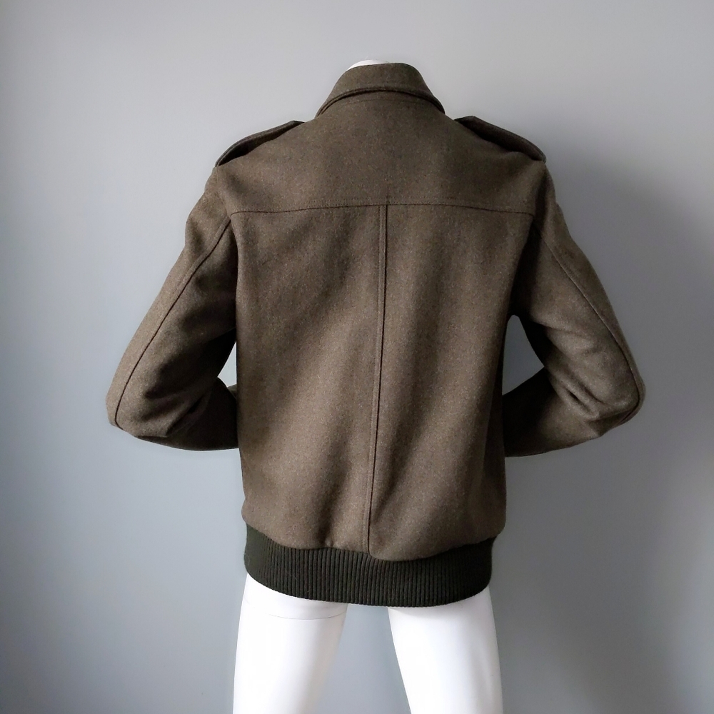 Rare Original AG Jeans Green Wool Military Bomber - Picture 6 of 8